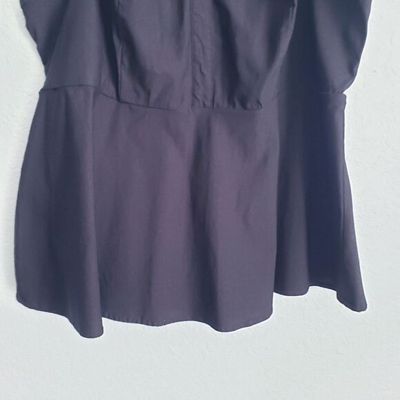 Torrid Black Bengaline High Neck Strappy Cage Front Top - Picture 4 of 8